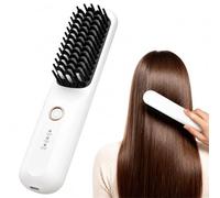 Cordless Hair Straightener Brush Mini Portable Straightening Comb for Women USB-C Rechargeable Ionic Ceramic Heated Brush for Travel Fast MCH Heating 3 Temps