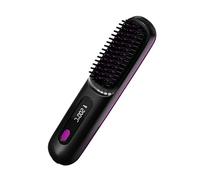 Cordless Hair Straightener Brush - Rechargeable ABS Ceramic Straightener Comb 20 x 4.5 x 3 cm with USB | Portable Styling Comb for Travel with Short and Long Hair Every Day.