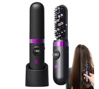 Cordless Hair Straightener | LED Display Wireless Hair Flat Iron with 3 Gears | Rechargeable Straightener Comb | for Travel Salon Vacation Home Business Trip Bathroom Apartment Dormitory Hotel