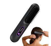 Cordless Hair Straightener | Rechargeable Ceramic Styler 3 Temperatures | Heated Straightening Brush And Comb - For Women Girls Long Short Hairstyles Home Travel Daily Evening Wedding