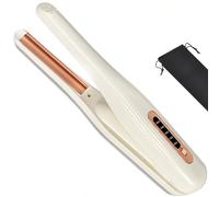 Cordless Hair Straighteners, White Travel Portable Cordless Hair Straightener and Curler, Rechargeable 4500mAh Mini Flat Iron for Women