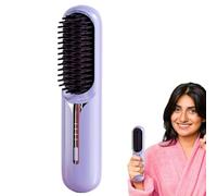 Cordless Hair Straightening Comb - Ceramic Quick Heating Comb, Rechargeable Heated Hair Brush | Compact 3 Temperature Cordless Heating Comb, Cordless Thermal Brush