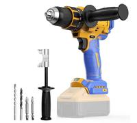 Cordless hammer drill bit compatible with Dewalt 20V Max battery (tools only) -Brushless Motor, 1/2" Keyless Metal Drill Head and LED Light for Drilling Brick, Metal, Wood - Ideal