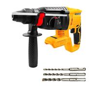 Cordless Hammer Drill Compatible with Dewalt 20V Battery, SDS-Plus Brushless Electric Rotary Hammer Drill with Safety Clutch, 360° Auxiliary Handle, for Concrete Masonry Wood