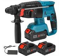 Cordless Hammer Drill Sds Rotary Electric Impact Hammer, 4 In 1 Multi-Functional Cordless Impact Wrench, With 2 Batteries