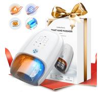 Cordless Hand Massager with Heat/Cool, 6D Kneading & Compression - Individual Fingers for Arthritis, Carpal Tunnel & Stiff Joints - Birthday/Christmas Gifts for Women Men White
