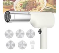 Cordless Handheld Automatic Noodle Maker Machine Portable Automatic Pasta Maker 40W Electric Stainless Steel,Handheld Electric Homemade with 5 Pasta Discs