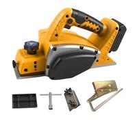 Cordless Handheld Planer for Dewalt 18V 20V Battery, 15000RPM Brushless Electric Wood Planer, 82mm Cut Width, 0-2mm Cut Depth, Power Wood-Planer for Woodworking Home DIY