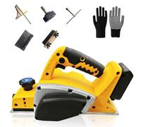 Cordless Handheld Planer for Dewalt 20V Battery,15000 RPM Brushless Electric Planer Wood 82MM Cut Width 2MM Depth Thicknesser Planer for Wood Chamfer Carpenter Home DIY Woodworking(No Battery)