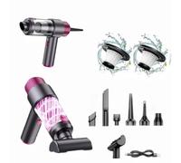 Cordless Handheld Vacuum Cleaner, 8500Pa Powerful Suction Portable Rechargeable Lightweight Quick Charge Small Hand Held Vacuum Cordless for Car, Home, Carpet Stairs, Office and Pet Hair, Pink Color