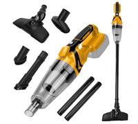 Cordless Handheld Vacuum Cleaner Compatible with Dewalt 20V Battery (No Battery), 10000Pa Portable Vacuum Cleaner with 4 Nozzles and 0.75L Dust Container for Hardwood Floor Carpet Pet Hair Car