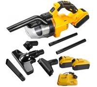 Cordless Handheld Vacuum Cleaner with Washable HEPA Filter, 800W Motor, 2 Batteries, Recessed LED Lights, 5-in-1 for Floor, Carpet, Car Cleaning