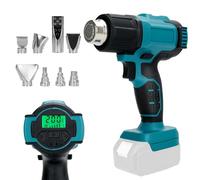 Cordless Heat Gun Compatible with Makita 18V Battery, 8 Nozzles | Brushless Motor, 4 Temperature Setting, Max 932°F(500°C) , Overload Protection, for Shrink Tubing Crafts Resin, No Battery