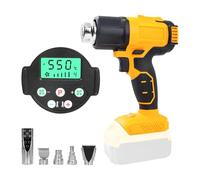 Cordless Heat Gun for Dewalt 20V Battery, Cordless Hot Air Gun with 5 Nozzles, 2-Temp Settings Max 550°C for Shrink Tubing Vinyl Wrap Crafting Electronics, for DCB206 DCB205 (Without Battery)