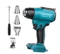 Cordless Heat Gun for makita 18V Battery (No Battery), Hot Air Gun with 4 Nozzles, Battery Heat Gun for Welding, Bending Pipes, Colour Removal