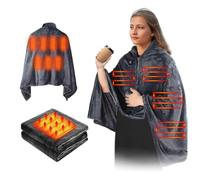 Cordless Heated Blanket 3 Heating Levels,2025 New Heated Robe Cozy Portable Suitable for Office Home Rest, Car Travel, Outdoor Camping,Gray