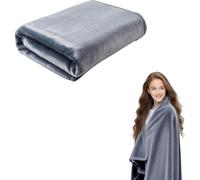 Cordless Heated Blanket, Heats Up in 15 Seconds, Three Temperature Settings, Easy to Care for Suitable for The Office and Travel(Grey)