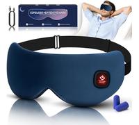 Cordless Heated Eye Mask for Dry Eyes, Blocking Light Sleeping Mask Warm Eye Compresses Electric Heating Pad for Stye Eye Treatment Blepharitis Sinus Migraine Gifts for Woman Man