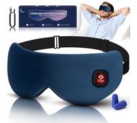 Cordless Heated Eye Mask for Dry Eyes, Blocking Light Sleeping Mask Warm Eye Compresses Electric Heating Pad for Stye Eye Treatment Blepharitis Sinus Migraine Gifts for Woman Man