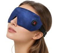 Cordless Heated Eye Mask for Dry Eyes with Warm Compress, Rechargeable Electric with 4 Heat Settings, Eye Compress for Stye, Chalazion & Blepharitis Treatment, Blackout Sleep Mask, Auto-Off, Washable