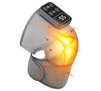 Cordless Heated Knee Massager 3s Fast Heating Knee Support Cordless Heat & Vibration 3 Temp Levels Rechargeable Knee Wrap for Pain Relief on Knees Shoulders Elbows