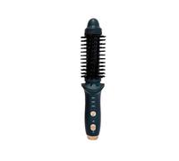 Cordless Heated Round Brush Mini Thermal Curling Iron for Short Hair USB Rechargeable Small Barrel Volume Heat Styling Curling Brush for Men Women Curly Straight Hair Travel (Black)