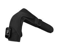 Cordless Heated Shoulder Massager, Heating Electric Shoulder Wrap with Massage, 3 Modes Cordless Vibration Shoulder Pad, Rechargeable 2500mAh Battery for Neck, Trap & Rotator Cuff Pain Relief (Black)