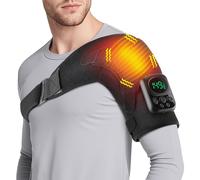 Cordless Heated Shoulder Massager Pad, Shoulder Heating Brace with APP Control, 3 Massage Modes, 6 Temperature Modes, 5000mAh Battery, Ideal Chrismas Birthday Gift for Office Workers, Seniors