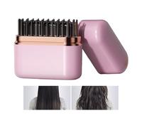 Cordless Heated - Styling Comb Rechargeable Mini, Straightener Brush Pocket Size, Rapid Heat Function with 3 Level Temperature Control, Ceramic Ionic Brush for Frizz Free Touch Ups, 2.8 inches