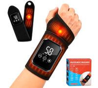 Cordless Heated Wrist Support, ZMCVOE Electric Heated Wrist Wrap with 3 Heats and Vibrations Modes, Portable Electric Heateds Hand Wrists Wrap for Carpal Tunnel, Hand, Arm, Knee, Elbow