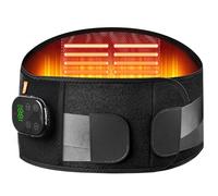 Cordless Heating Pad for Back with APP Control, 7 Heat Levels, 7 Vibration Modes, Rechargeable Back Heat Pad for Lower Back Pain, Period Cramp, Fibromyalgia, Portable Heating Waist Wrap Belt (Black)