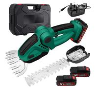 Cordless Hedge Trimmer-24V Electric Shrub Trimmer Grass Shears Handheld Grass Cutter, Hedge Shear with 2 PCS Rechargeable Batteries and Charger for Garden, Lawn