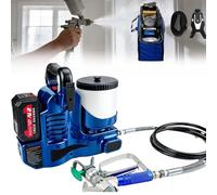 Cordless High Pressure Paint Sprayer, 21V Battery Powered Airless Sprayer, 1.1L/min, 6-Speed Adjustable, 1.2L Hopper, 15MPa Max for Interior Exterior Painting
