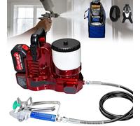 Cordless High Pressure Paint Sprayer, 21V Battery Powered Airless Sprayer, 1.1L/min, 6-Speed Adjustable, 1.2L Hopper, 15MPa Max for Interior Exterior Painting