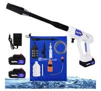 Cordless High Pressure Washer Portable Car Cleaner Machine With 2 Batteries 435Psi High Power Water Gun For Washing Cars, Fences,
