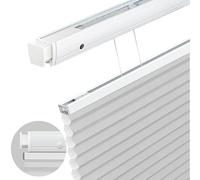 Cordless Honeycomb Shades No Drill Cellular Pleated Blinds Light Filtering Window Treatments for Home Office & Bedroom Easy Install Gray 60cm W x 120cm H
