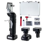 Cordless Horse Clippers Black Heavy Duty Professional Grooming Kit Lightweight Thick Hair Trimmers 2 Rechargeable Batteries 4 Hour Run Time 2500RPM Low Noise Spare Steel Blades Carry Case Accessories