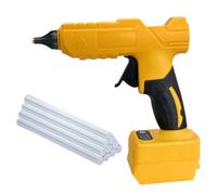 Cordless Hot Glue Gun 18V, 100W, 10pcs Glue Sticks Full Size 11mm, Compatible with Dew@lt Battery, No Drip and Leakage Design, for Kids Craft Hobby, Art DIY Home (No Battery and Charger)
