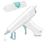 Cordless Hot Glue Gun, 2600mah USB Rechargeable Glue Gun Fast-Heating Hot Melt Glue Gun with 10PCS Glue Sticks, Cordless Glue Guns for Crafting DIY Art Card Making