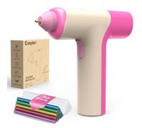 Cordless Hot Glue Gun, Auto Dispensing 15s Heating Fast Craft Glue Gun with 30 Pc Premium Mini Glue Stick, Automatic-Safety-Power-Off, Type-C Rechargeable Glue Gun for DIY Crafts, School, Home Repairs