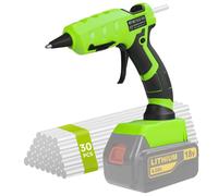 Cordless Hot Glue Gun for Black+Decker 20V Battery, 30 Seconds Quick Preheating Hot Glue Gun with 30 Pieces Glue Sticks (7 × 150 mm) for DIY, Repairs, Crafts (without Battery)