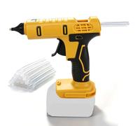 Cordless Hot Glue Gun for Dewalt 18-20V (No Battery) for DIY Arts Crafts | 100W Hot Glue Gun Cordless with 20 Pcs Glue Gun Sticks 11mm for Crafts DIY Art Projects