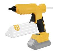 Cordless Hot Glue Gun for dewalt 20V Battery, 2-3Min Quick Preheat Hot Melt Glue Gun with10 Pcs Glue Sticks(11mm) for Arts&Crafts & DIY & Repairs(No Battery)