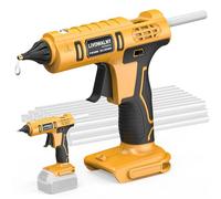 Cordless Hot Glue Gun for Dewalt 20V Battery: Hot Glue Gun Kit for Dewalt Tools in Crafting, Wood, PVC, Glass, Home Repair with 30 Pcs 0.27 * 5.9 inch Hot Glue Sticks (Battery Not Included)