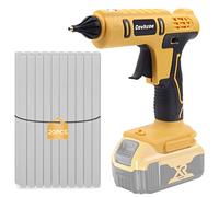 Cordless Hot Glue Gun for DeWalt 20V Lithium-Ion Battery with 20Pcs 0.43" Glue Sticks and Insulated Copper Nozzle, Full Size Kit (Tool Only, Battery NOT Included)