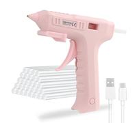 Cordless Hot Glue Gun with 30 Glue Sticks(7x150mm),Mini Glue Gun with 2600mAh Lithium Battery, Glue Gun for Crafting,USB-C Rechargeable Hot Melt Glue Guns for DIY Project, Art, Craft