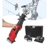 Cordless Hydraulic Cable Cutter, Electric Cable Shearing Tool with 80KN Force for ACSR and Cu/Al Cables, 18V Powered with LED Display