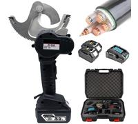 Cordless Hydraulic Cable Cutter, Electric Ratchet Wire Cutting Tool for Copper and Aluminum Cables, 18V Battery-Powered Electric Cutter