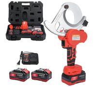Cordless Hydraulic Cable Cutter, Heavy Duty Ratcheting Shear for Copper & Aluminum, Electric Battery Powered Tool, Professional Wire Cutting Equipment