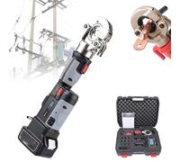Cordless Hydraulic Crimping Tool, Battery Powered Pure Copper Motor for Electrical Terminal Crimping (Grey)